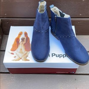 Women’s Navy Faux Suede Boots